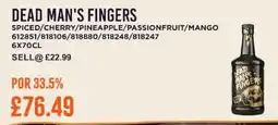 Bestway DEAD MAN'S FINGERS Spiced/cherry/pineapple/passionfruit/mango offer