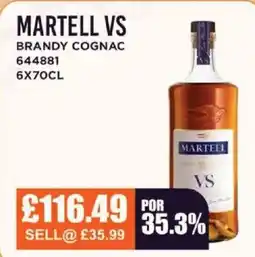 Bestway MARTELL VS Brandy cognac offer