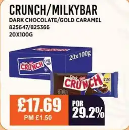 Bestway CRUNCH/MILKYBAR Dark chocolate/gold caramel offer