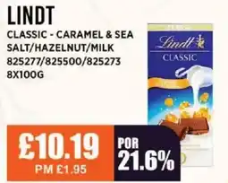 Bestway LINDT Classic-caramel & sea salt/hazelnut/milk offer