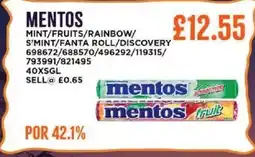 Bestway MENTOS Mint/fruits/rainbow/ s'mint/fanta roll/discovery offer