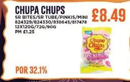 Bestway CHUPA CHUPS Sr bites/sr tube/pinkis/mini offer