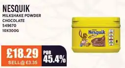 Bestway NESQUIK Milkshake powder chocolate offer