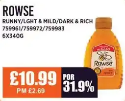 Bestway ROWSE Runny/lght & mild/dark & rich offer