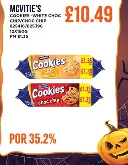 Bestway MCVITIE'S Cookies -white choc chip/choc chip offer
