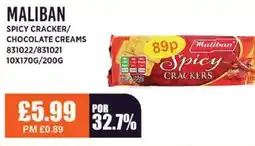 Bestway MALIBAN Spicy cracker/ chocolate creams offer