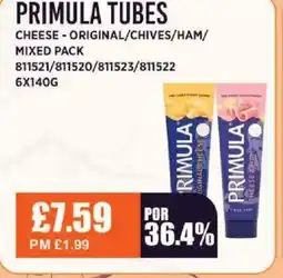 Bestway PRIMULA TUBES Cheese - original/chives/ham/ mixed pack offer
