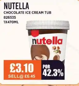 Bestway NUTELLA Chocolate ice cream tub offer