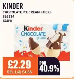 Bestway KINDER Chocolate ice cream sticks offer