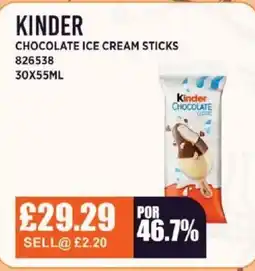 Bestway KINDER Chocolate ice cream sticks offer