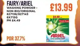 Bestway FAIRY/ARIEL Washing powder - non bio/original offer
