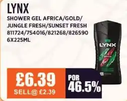 Bestway HHB LYNX Shower gel africa/gold/ jungle fresh/sunset fresh offer