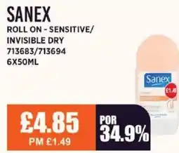 Bestway SANEX Roll on - sensitive/ invisible dry offer