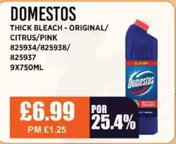 Bestway DOMESTOS Thick bleach - original/ citrus/pink offer