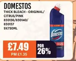 Bestway DOMESTOS Thick bleach - original/ citrus/pink offer