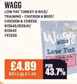 Bestway WAGG Low fat turkey & rice/ training-chicken & beef/ chicken & cheese offer