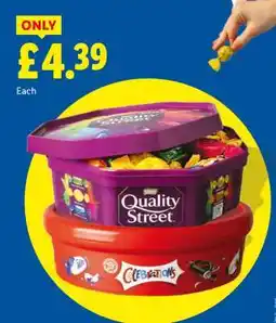 Lidl Quality Street & Celebrations Tubs offer