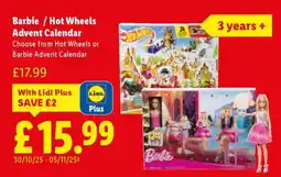 Lidl Barbie / Hot Wheels Advent Calendar offer