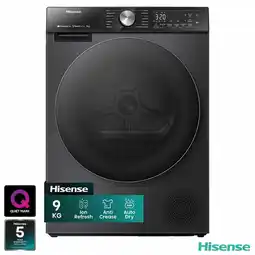 Costco Hisense DH5S902BB, 9kg Heat Pump Tumble Dryer, A+++ Rated in Black offer