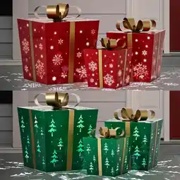 Costco Metal Gift Boxes with LED Lights – Set of 3 offer