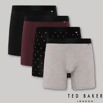 Costco Ted Baker Men's Boxers, 4 Pack offer