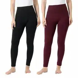 Costco Ellen Reyes Fleece Lined Leggings 2 Pack offer
