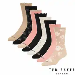 Costco Ted Baker Women's Crew Sock, 8 Pack offer