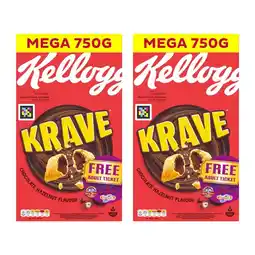 Costco Kellogg's Krave Chocolate Hazelnut, 2 x 750g offer