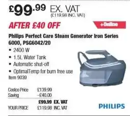 Costco Philips Perfect Care Steam Generator Iron Series 6000 PSG6042/20 offer