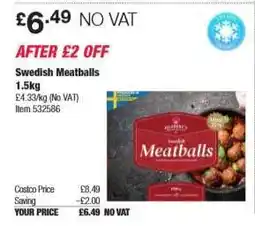 Costco Swedish Meatballs offer