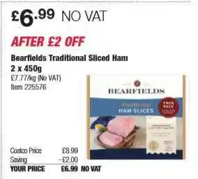 Costco Bearfields Traditional Sliced Ham offer