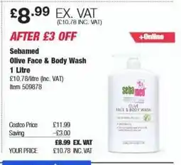 Costco Sebamed Olive Face & Body Wash 1 Litre offer