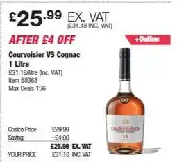 Costco Courvoisier VS Cognac offer