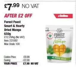Costco Forest Feast Smart & Hearty Dried Mango 650g offer