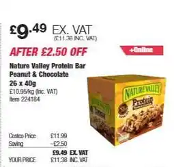 Costco Nature Valley Protein Bar Peanut & Chocolate offer