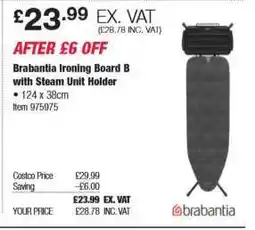 Costco Brabantia Ironing Board B with Steam Unit Holder offer