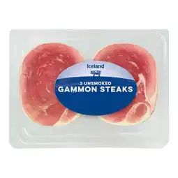 Iceland Iceland 2 Unsmoked Gammon Steaks 250g offer