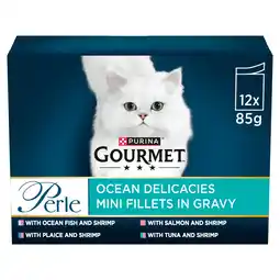 Iceland GOURMET Perle Ocean Delicacies in Gravy Wet Cat Food 12x85g offer