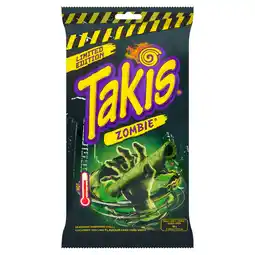 Iceland Takis Limited Edition Zombie Habanero, Cucumber and Lime Flavour Corn Snack 100g offer
