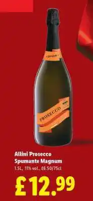 Lidl Allini Prosecco Spumante Magnum offer