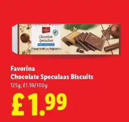 Lidl Favorina Chocolate Speculaas Biscuits offer