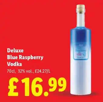 Lidl Deluxe Blue Raspberry Vodka offer