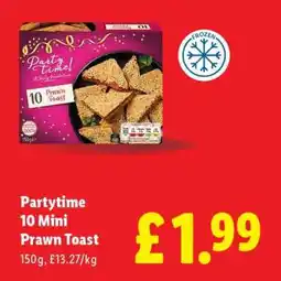 Lidl Partytime 10 Mini Prawn Toast offer