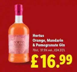 Lidl Hortus Orange, Mandarin & Pomegranate Gin offer