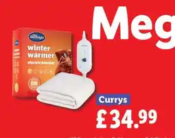 Lidl Silentnight Winter Warmer Electric Blanket offer