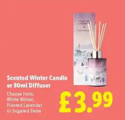 Lidl Scented Winter Candle or 80ml Diffuser offer