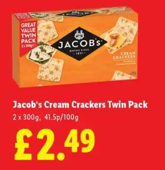 Lidl Jacob's Cream Crackers Twin Pack offer