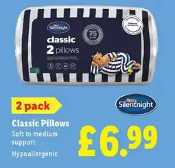 Lidl Silentnight Classic Pillows offer