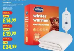 Lidl Silentnight Winter Warmer Electric Blanket - Single offer