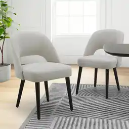 Costco Kobe Grey Fabric Dining Chairs, 2 Pack offer